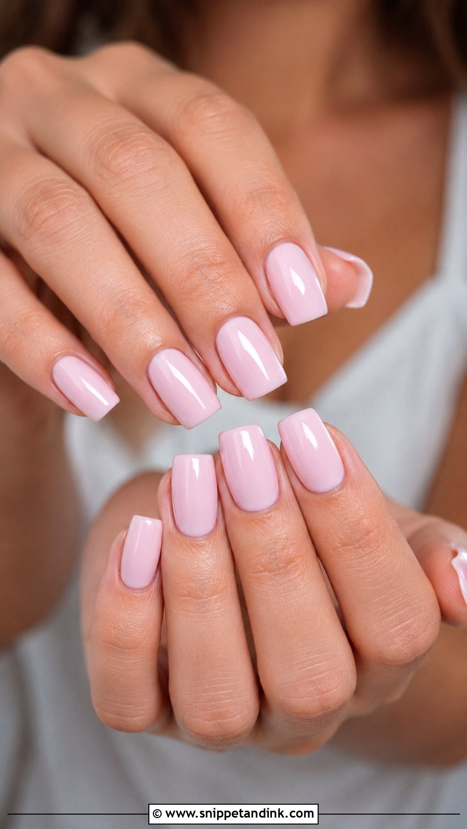 Soft Pink Square Wedding Nails - Snippet and Ink - 30 Wedding Nails Square