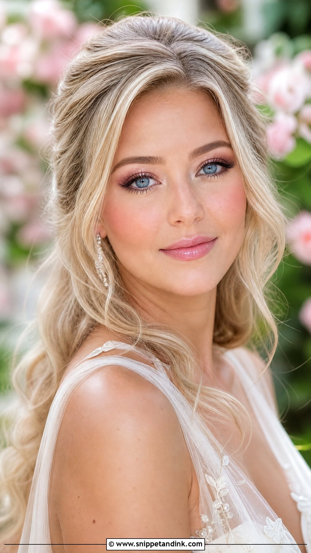 Soft Pink Wedding Makeup For Blue Eyes - Snippet and Ink - 20 Soft Pink Wedding Makeup Ideas