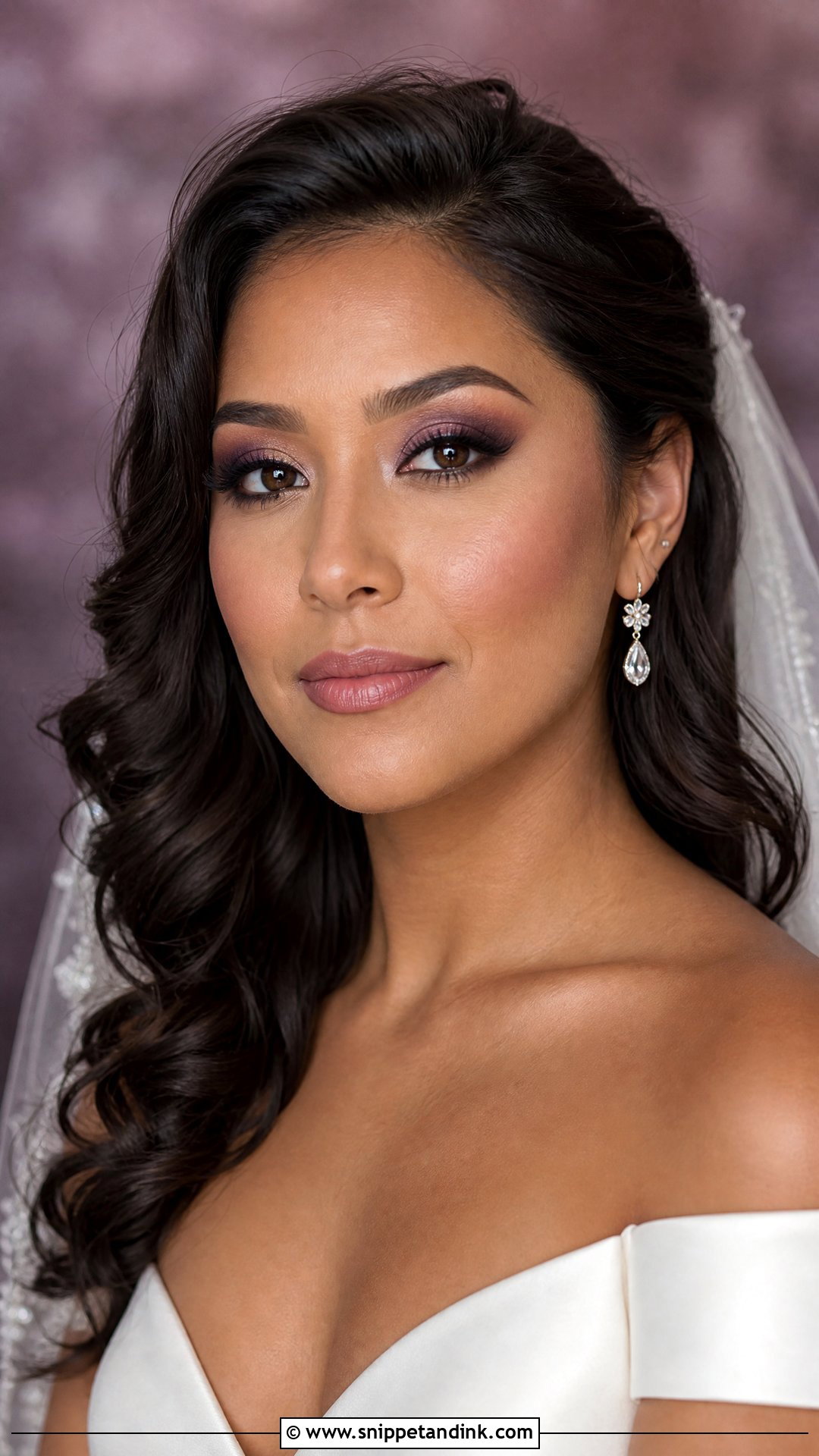 Soft Plum Bridal Makeup - Snippet and Ink - 25 Soft Romantic Bridal Makeup Ideas