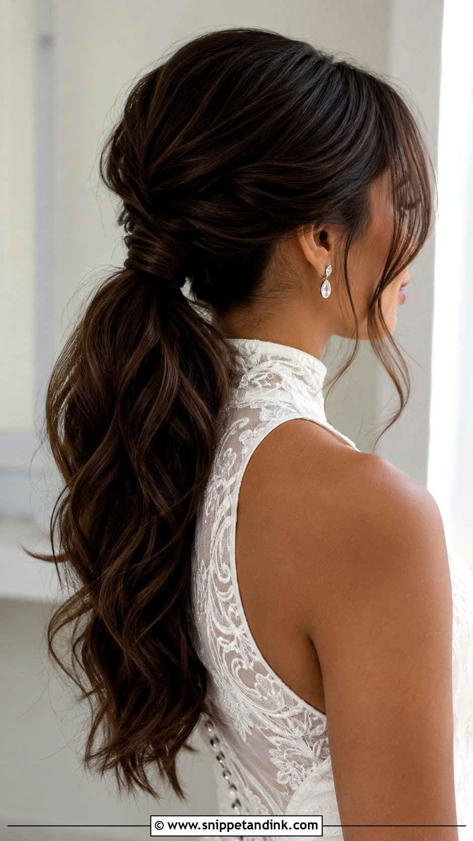 Soft Ponytail Wedding Hair - Snippet and Ink - 15 Soft Wedding Hairstyles