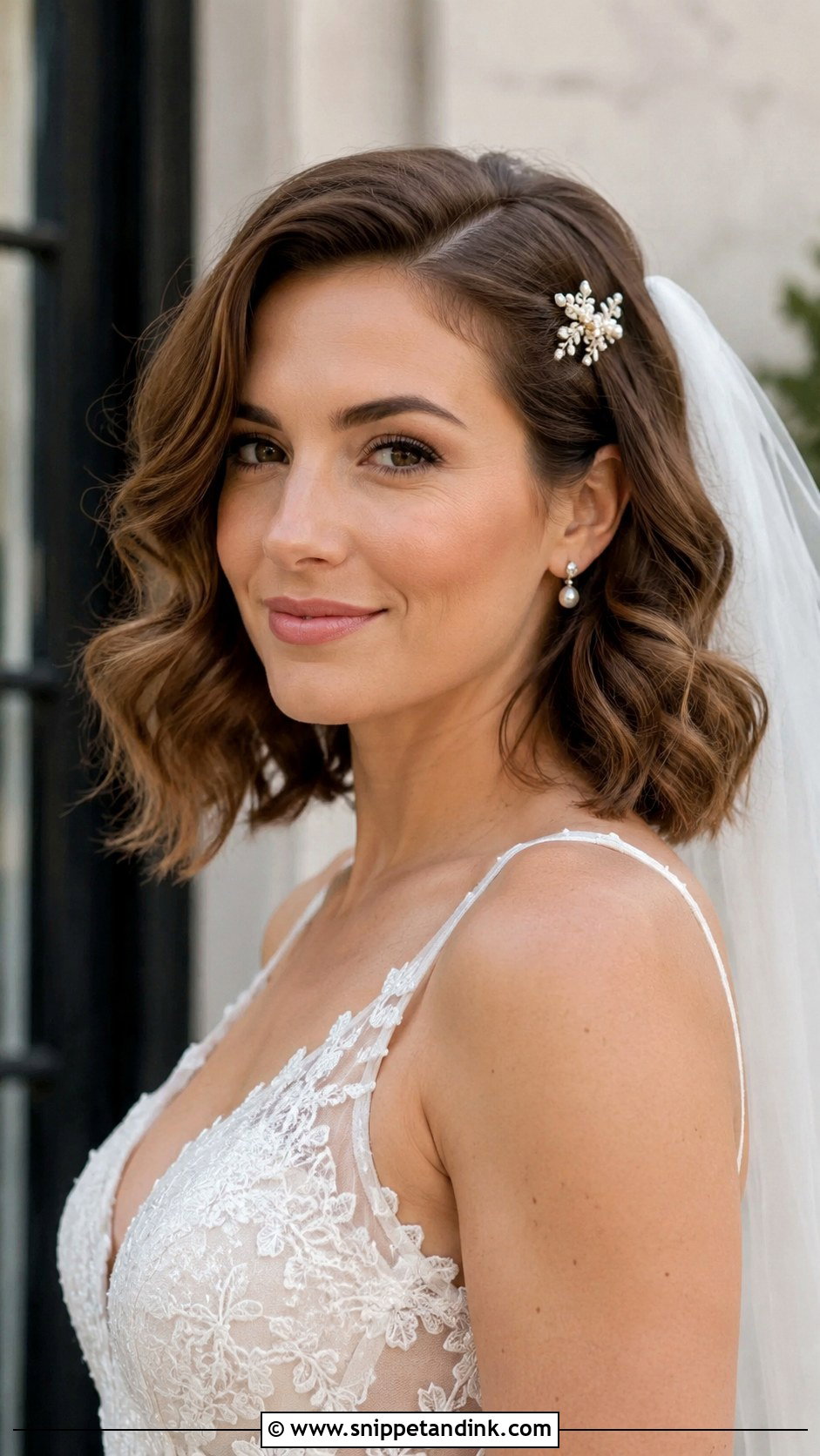 Soft Romantic Bob Waves - Snippet and Ink - 25 Hairstyle for Wedding Short Hair Ideas