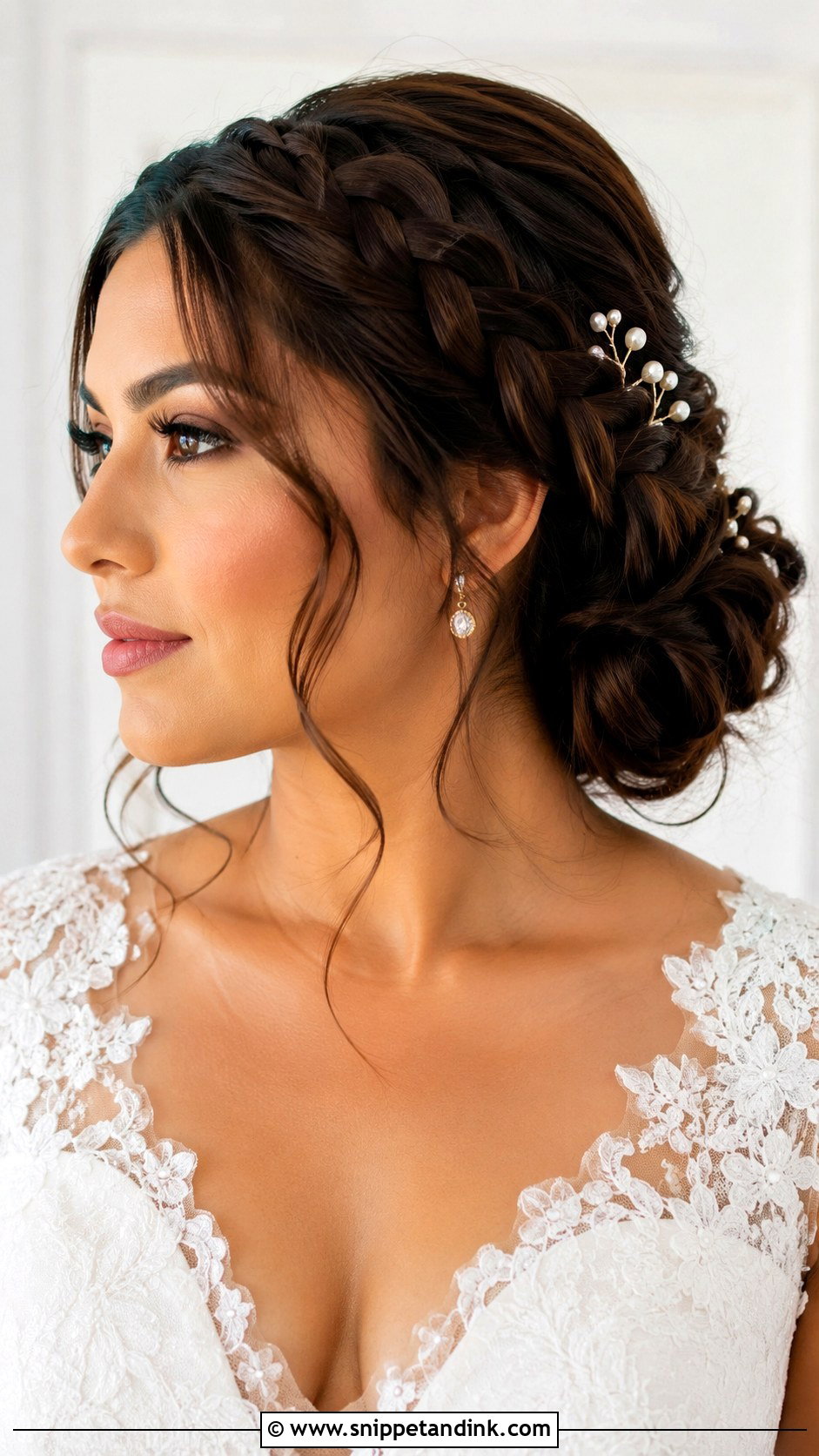 Soft Romantic Braided Updo Wedding Hair - Snippet and Ink - 15 Soft Romantic Wedding Hair Ideas