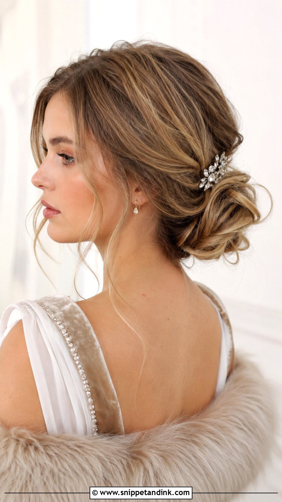 Soft Romantic Chignon - Snippet and Ink - 20 Winter Wedding Hairstyles
