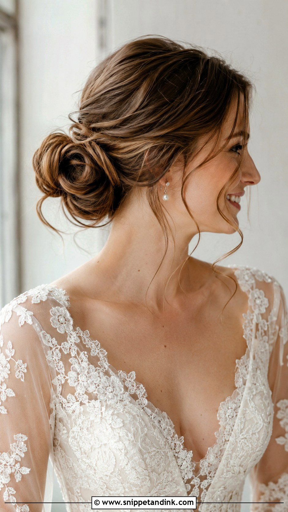 Soft Romantic Chignon - Snippet and Ink - 25 Bride Hair Updo Ideas