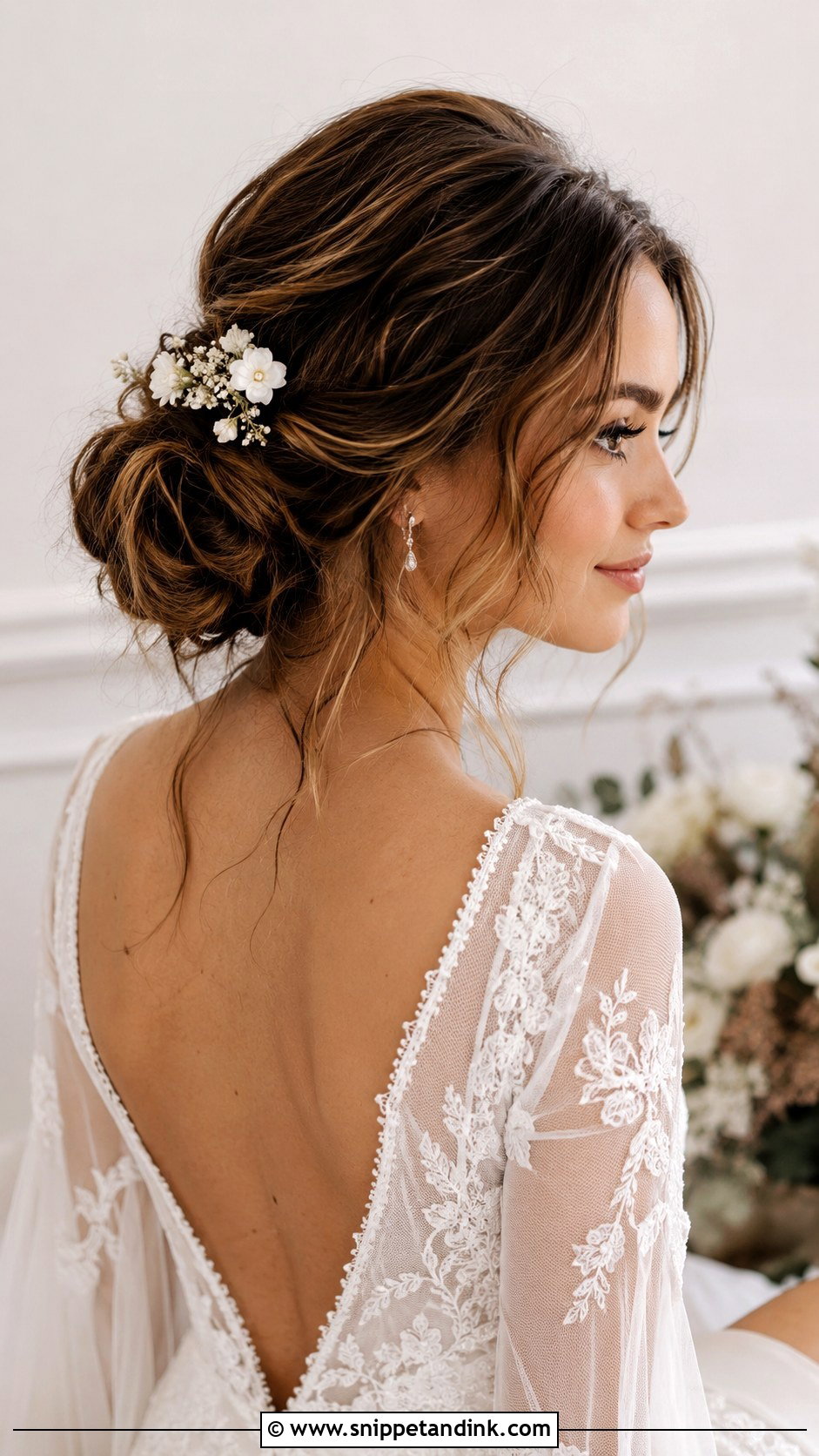 Soft Romantic Chignon - Snippet and Ink - 25 Glam Wedding Hair Ideas