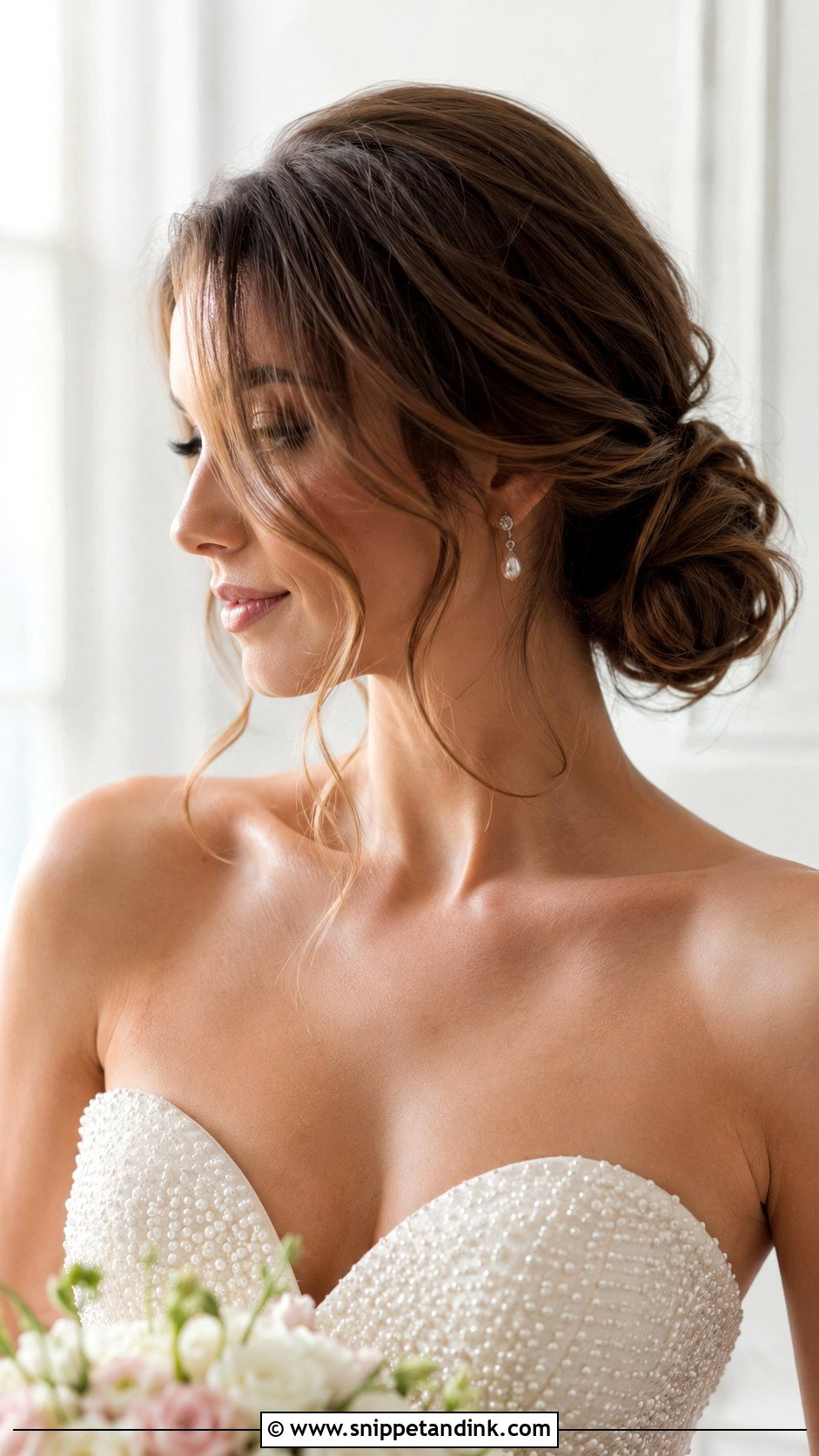 Soft Romantic Chignon - Snippet and Ink - 25 Modern Bridal Hair Ideas