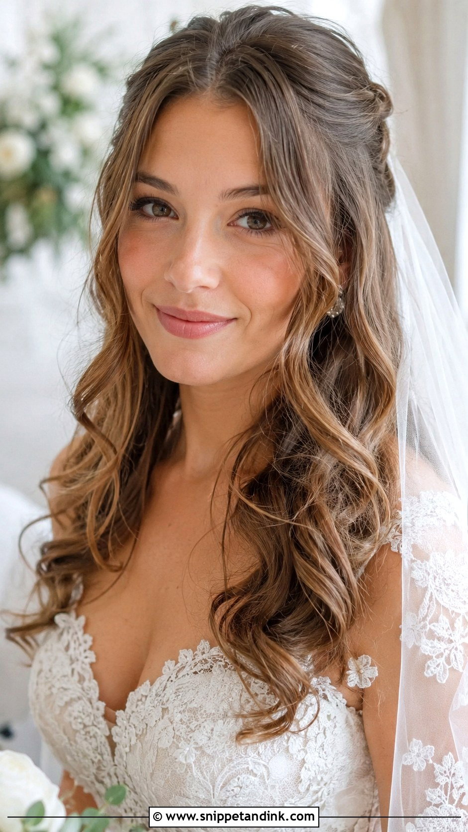 Soft Romantic Curls for Brides - Snippet and Ink - 25 Wedding Hair Down with Curls