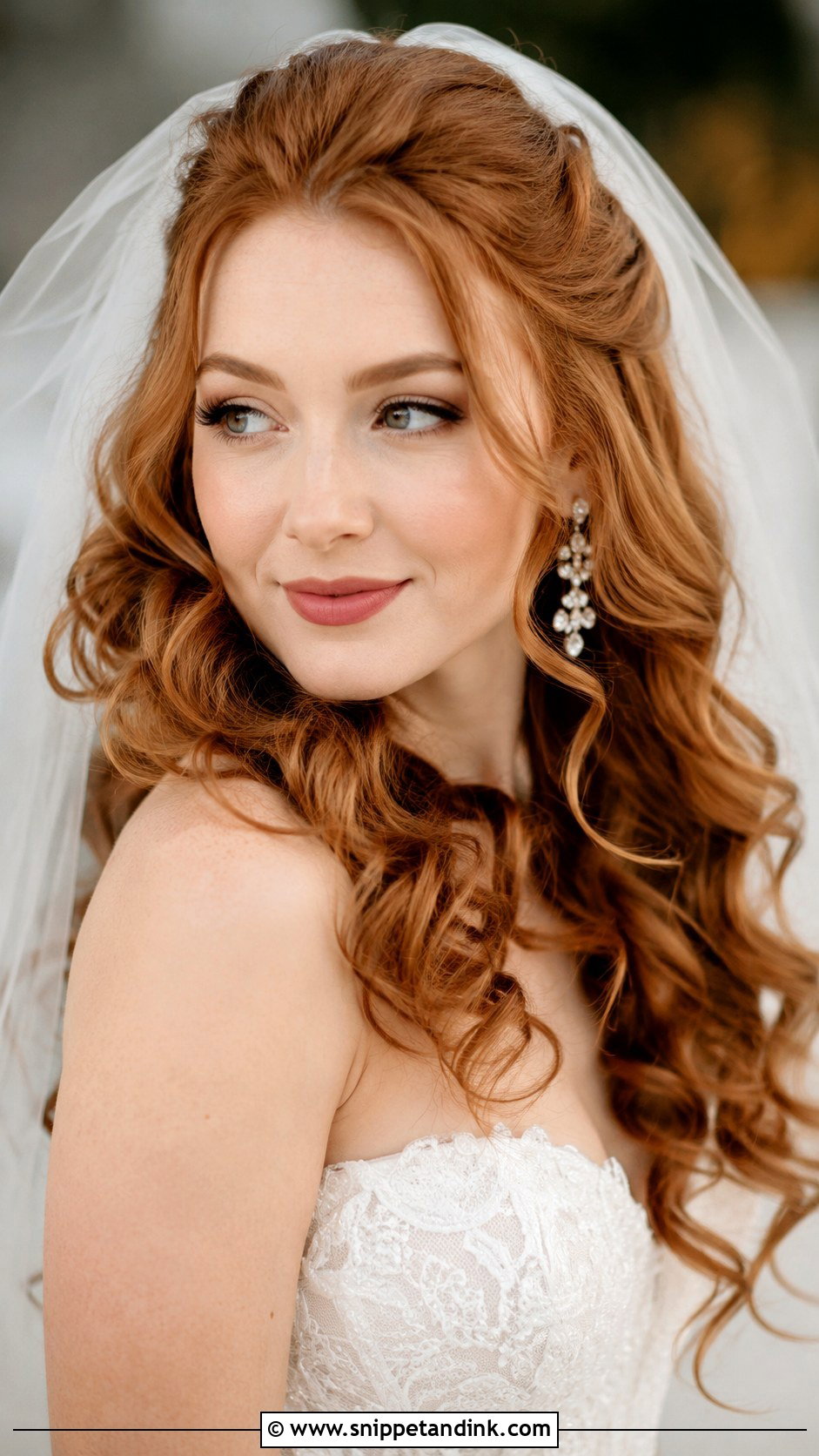 Soft Romantic Curls for Medium Wedding Hair - Snippet and Ink - 20 Medium Length Wedding Hair Down Ideas