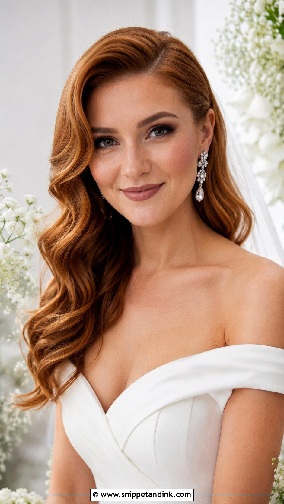 Soft Romantic Curls for the Bride - Snippet and Ink - 25 Classy Bridal Hair Ideas