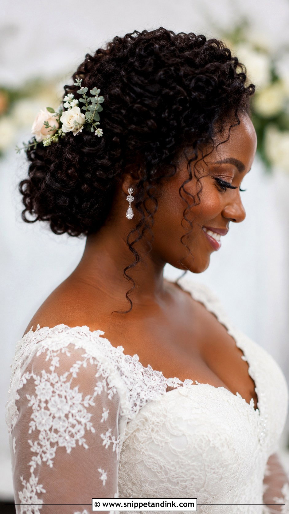 Soft Romantic Curly Updo Wedding Hair - Snippet and Ink - 15 Soft Romantic Wedding Hair Ideas