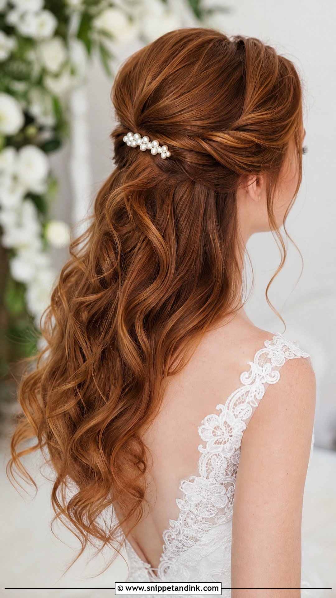 Soft Romantic Half Up Style - Snippet and Ink - 20 Old Money Wedding Hair Ideas