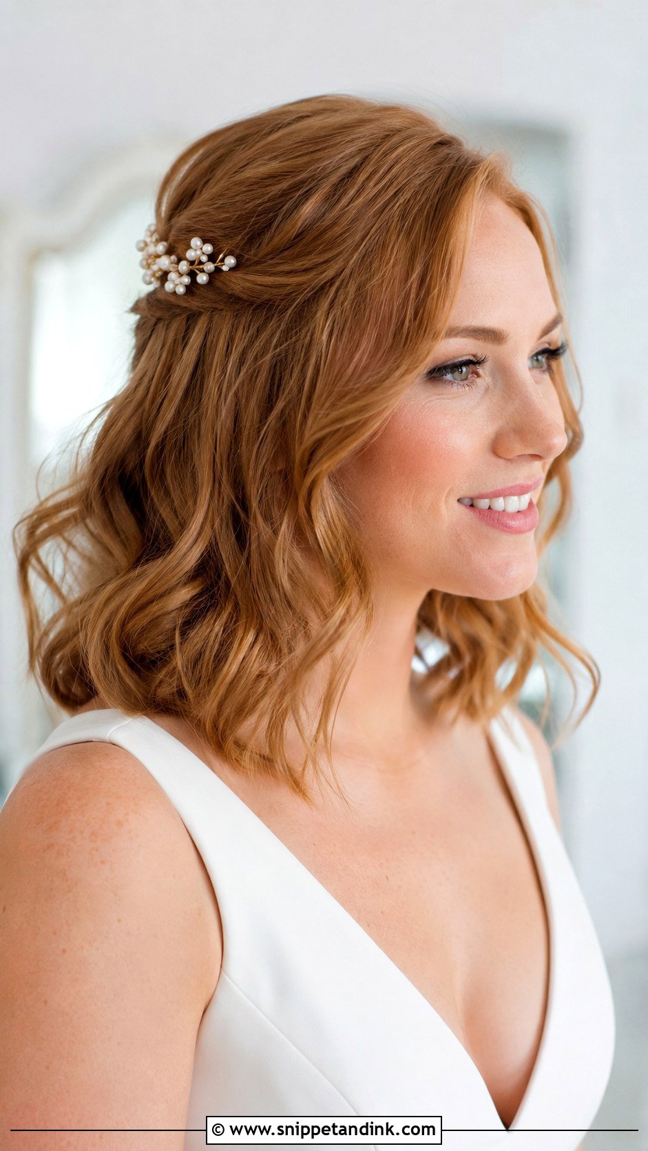 Soft Romantic Short Wedding Hair - Snippet and Ink - 15 Soft Romantic Wedding Hair Ideas