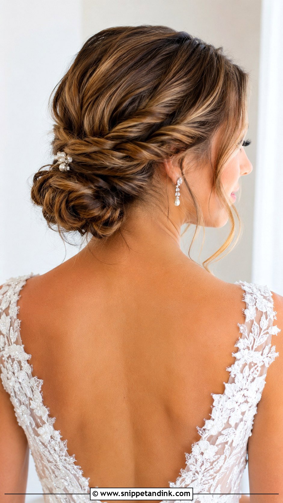 Soft Romantic Twisted Updo Wedding Hair - Snippet and Ink - 15 Soft Romantic Wedding Hair Ideas