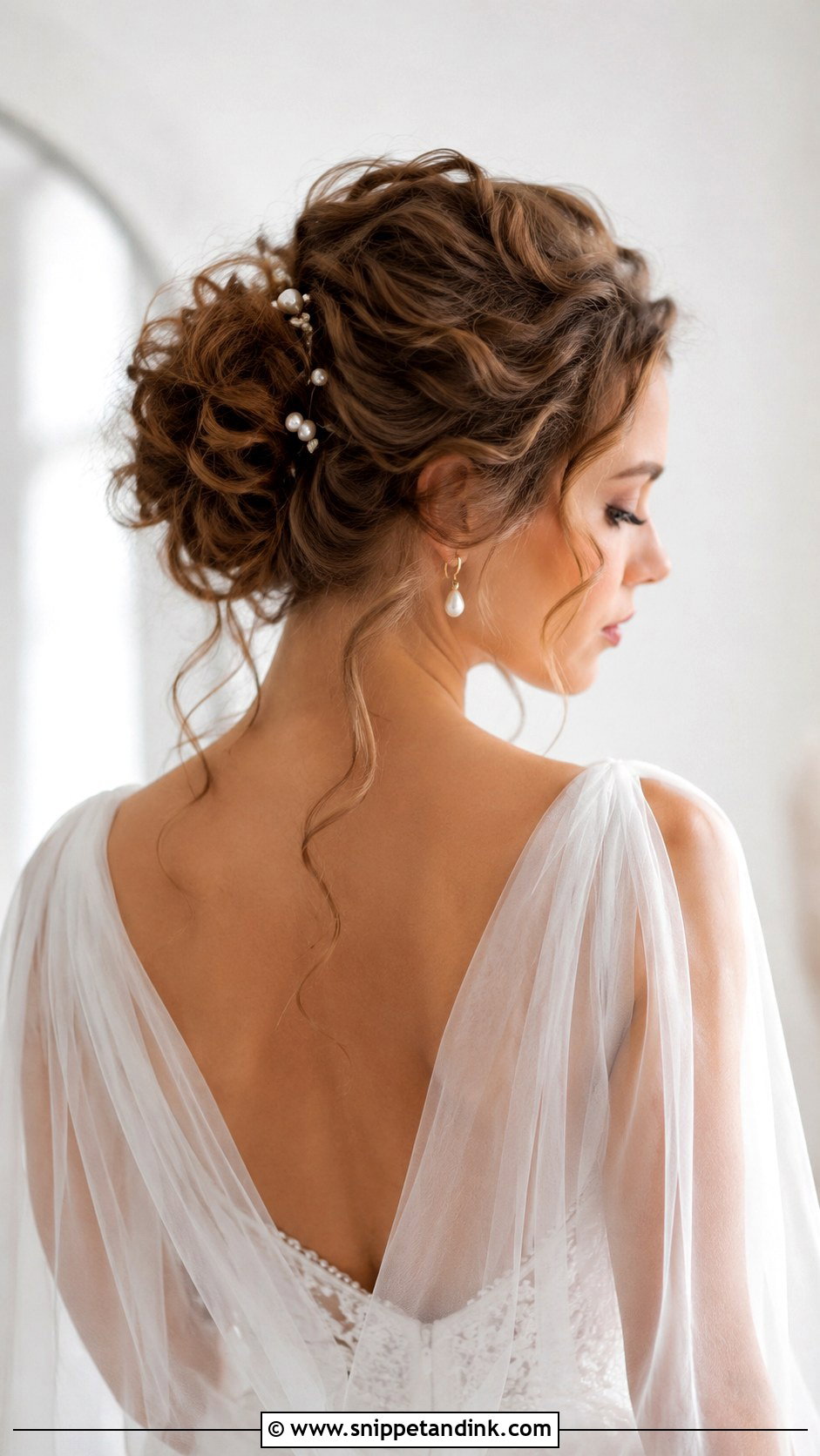Soft Romantic Updo With Curls - Snippet and Ink - 20 Elegant Wedding Hair Updo Ideas