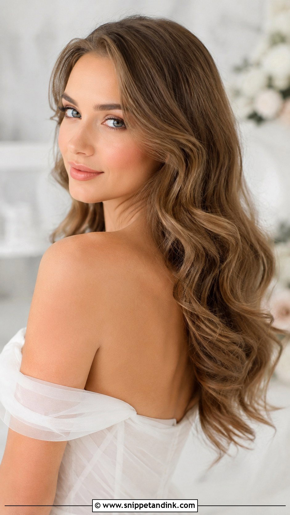 Soft Romantic Waves - Snippet and Ink - 25 Bride Hair Styles