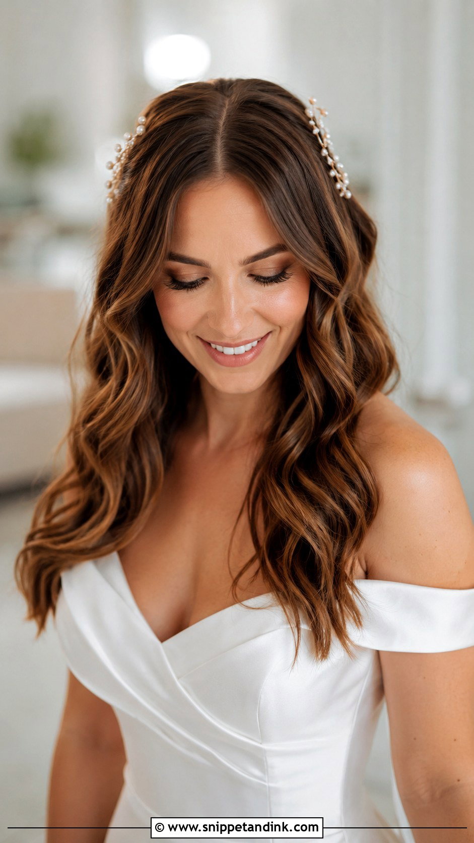 Soft Romantic Waves - Snippet and Ink - 25 Simple Bridal Hair Ideas