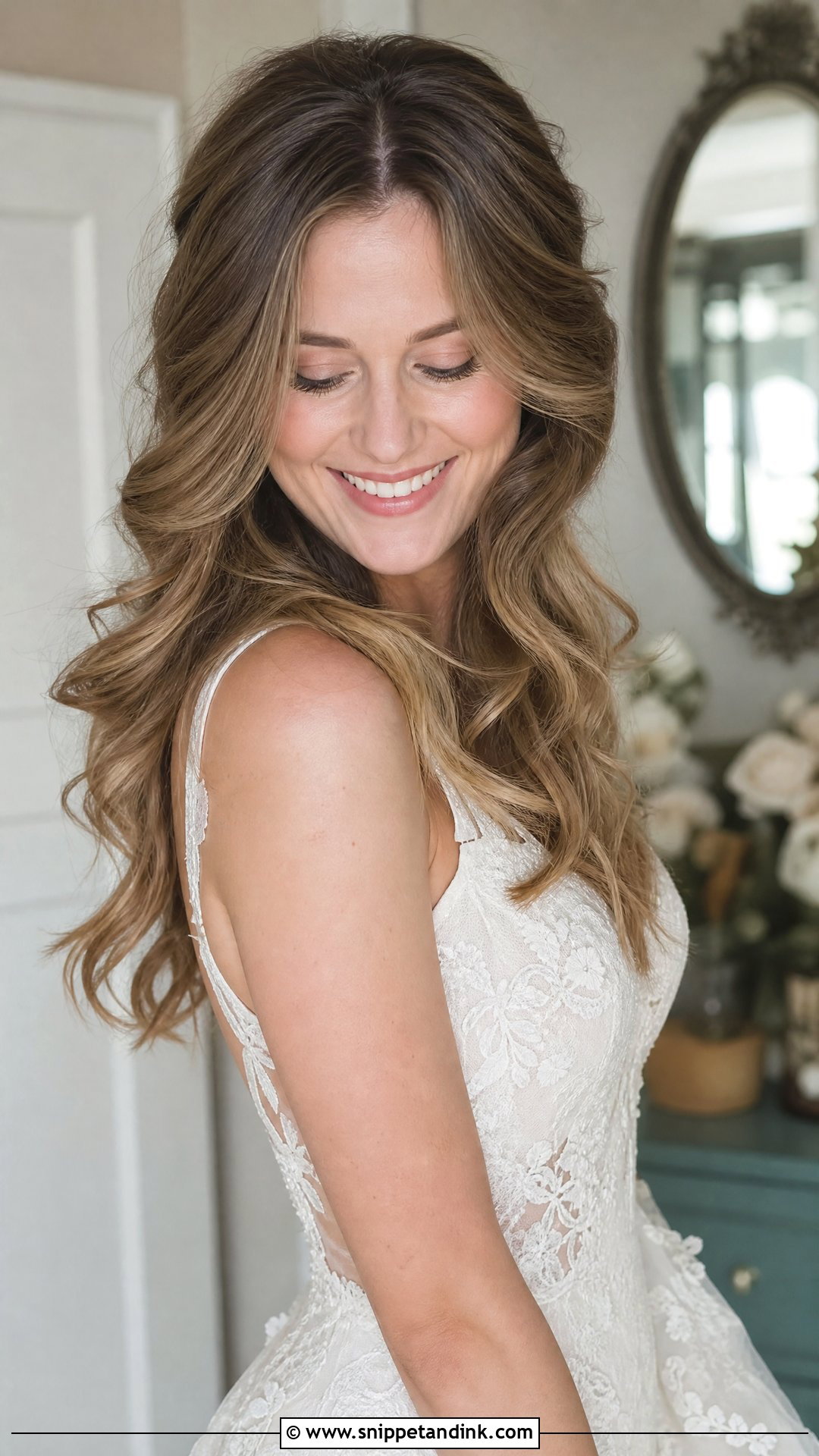 Soft Romantic Waves - Snippet and Ink - 20 Long Wedding Hair All Down Ideas