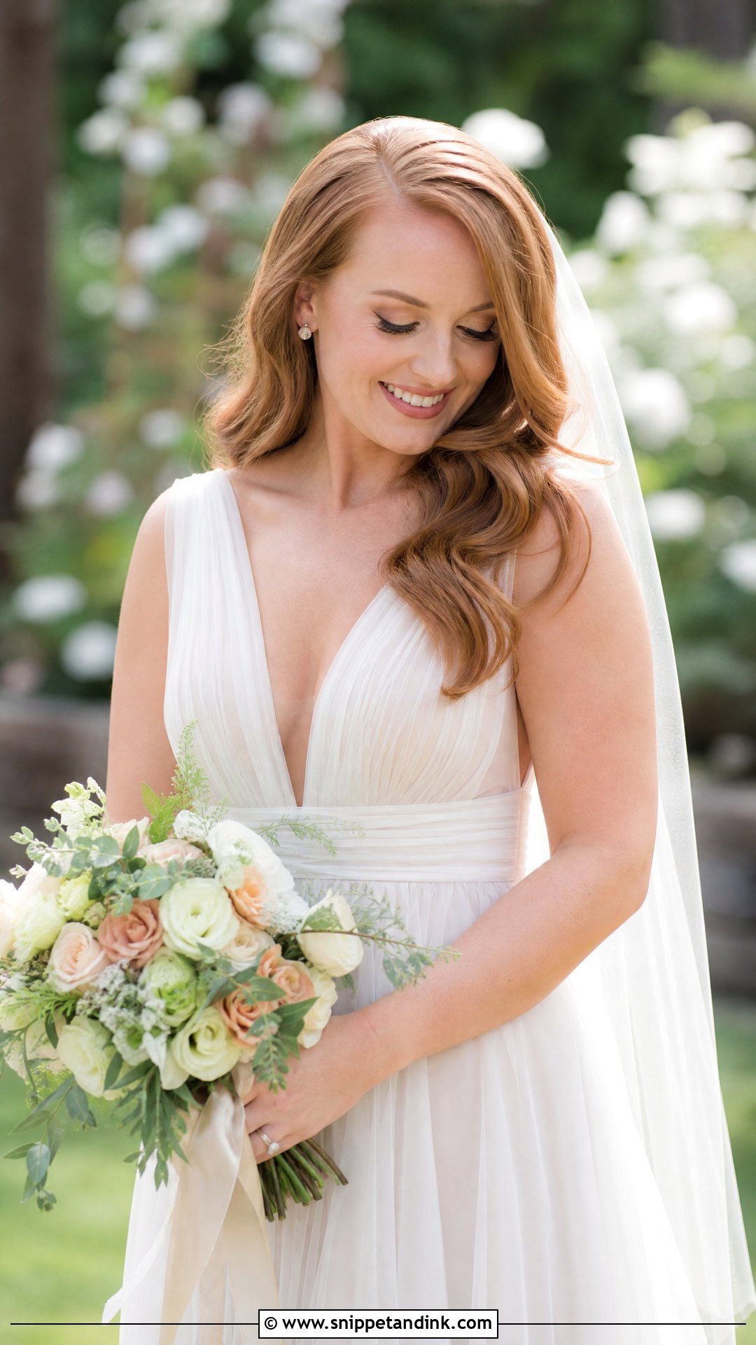 Soft Romantic Waves - Snippet and Ink - 20 Medium Wedding Hairstyles