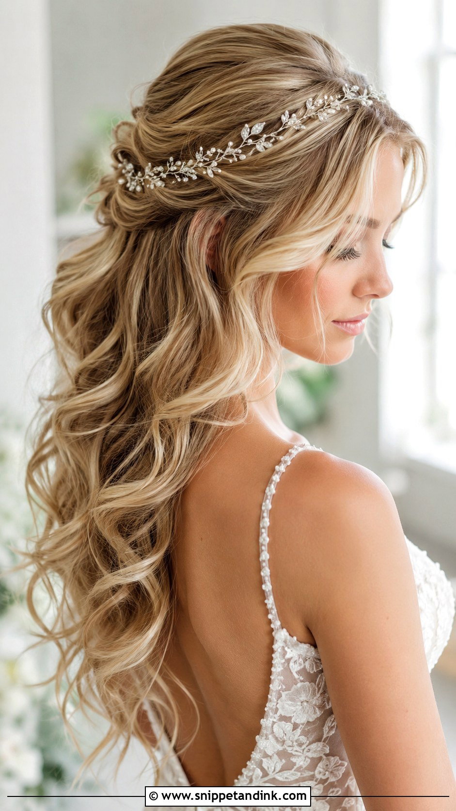 Soft Romantic Waves Wedding Hairstyle - Snippet and Ink - 20 Wedding Hairstyles for Shoulder Length Hair