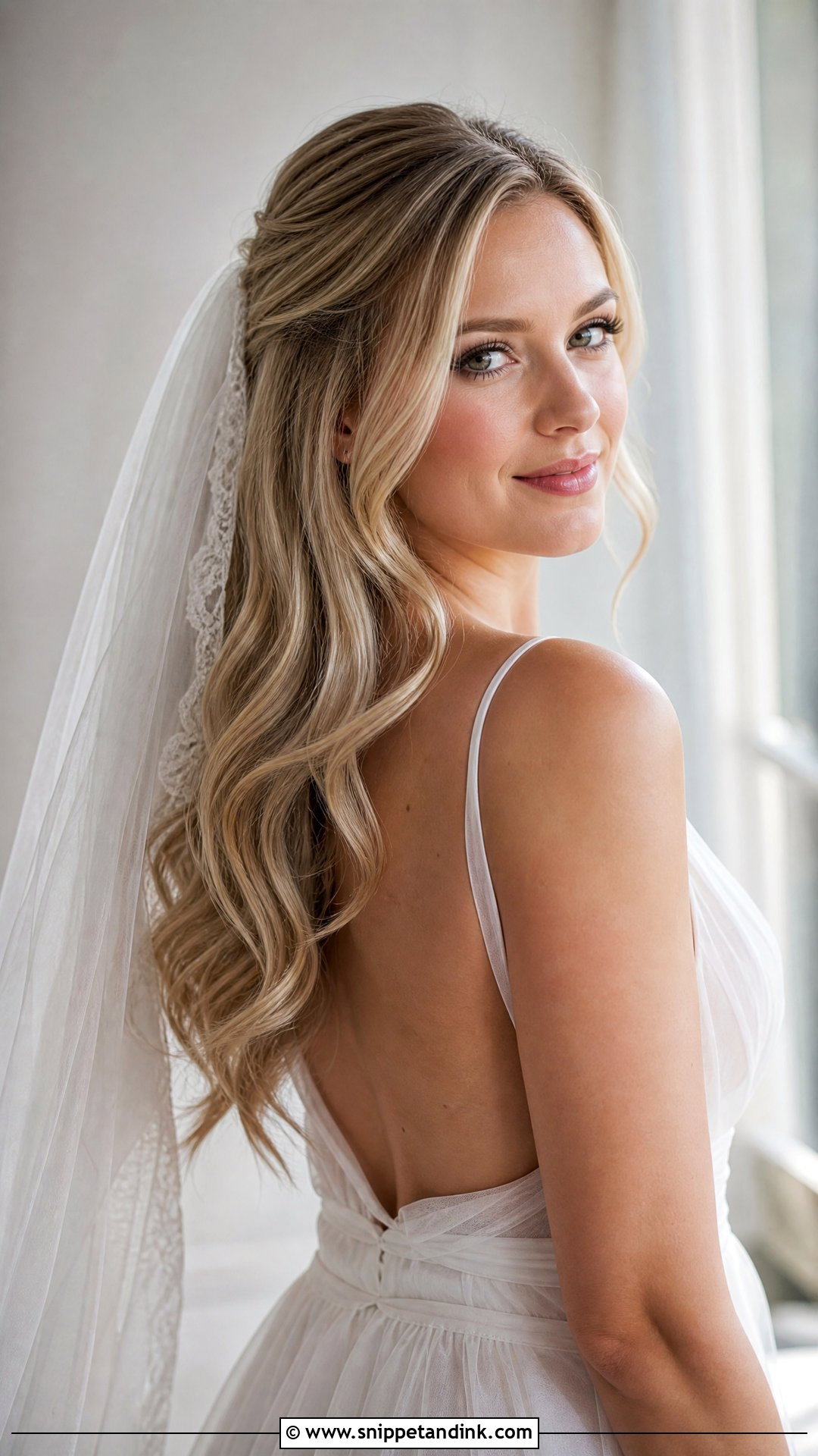 Soft Romantic Waves Wedding Hairstyle - Snippet and Ink - 20 Wedding Day Hair for Bride Ideas