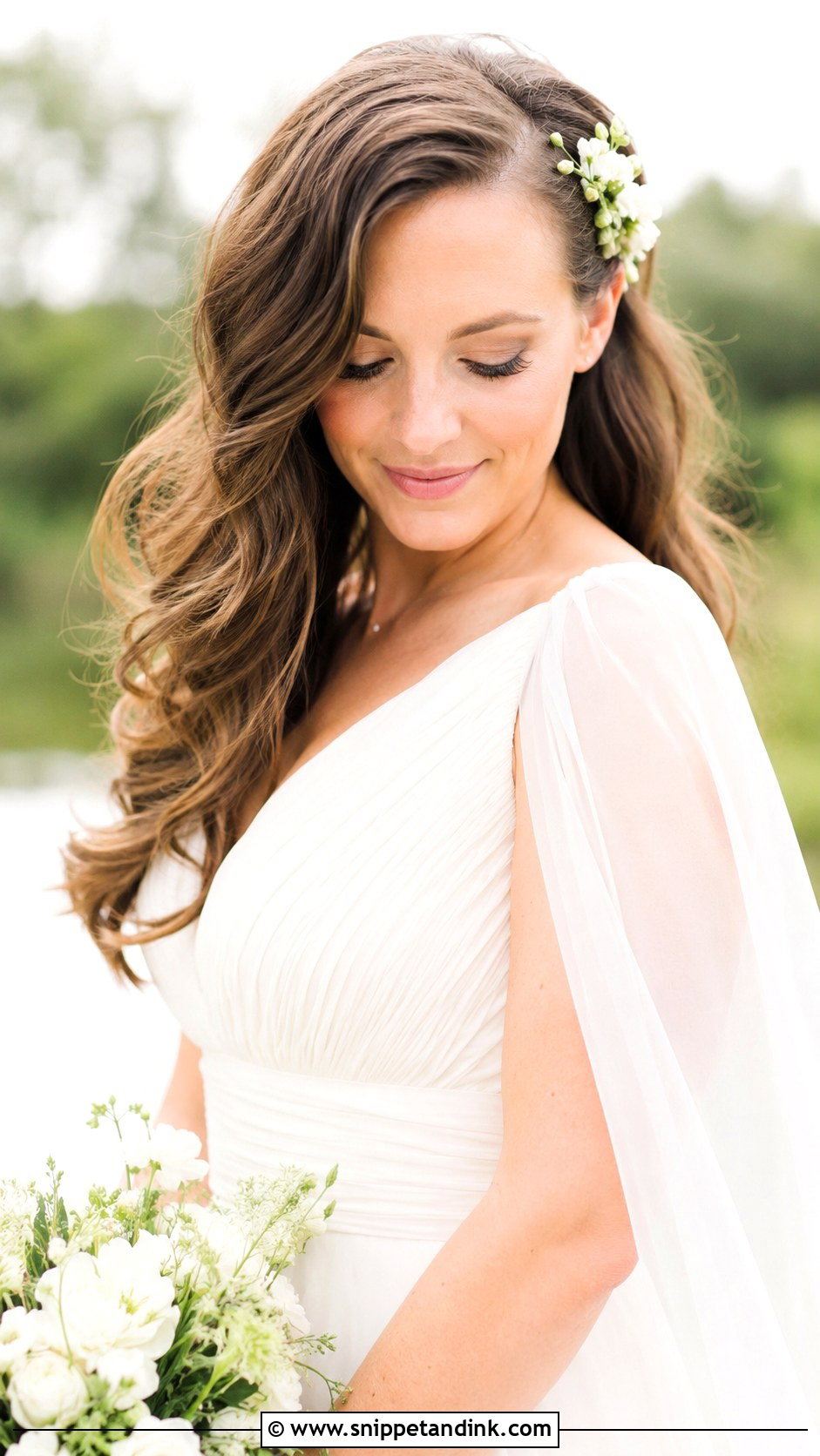 Soft Romantic Waves for Bride - Snippet and Ink - 25 Wedding Hair for Bride Ideas