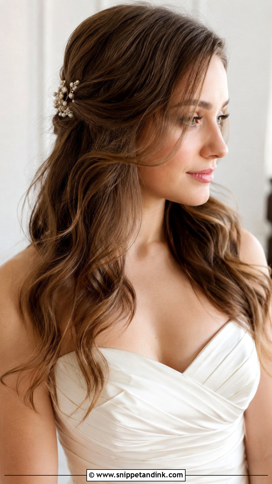 Soft Romantic Waves for Brides - Snippet and Ink - 20 Bride Wedding Hair Down Ideas