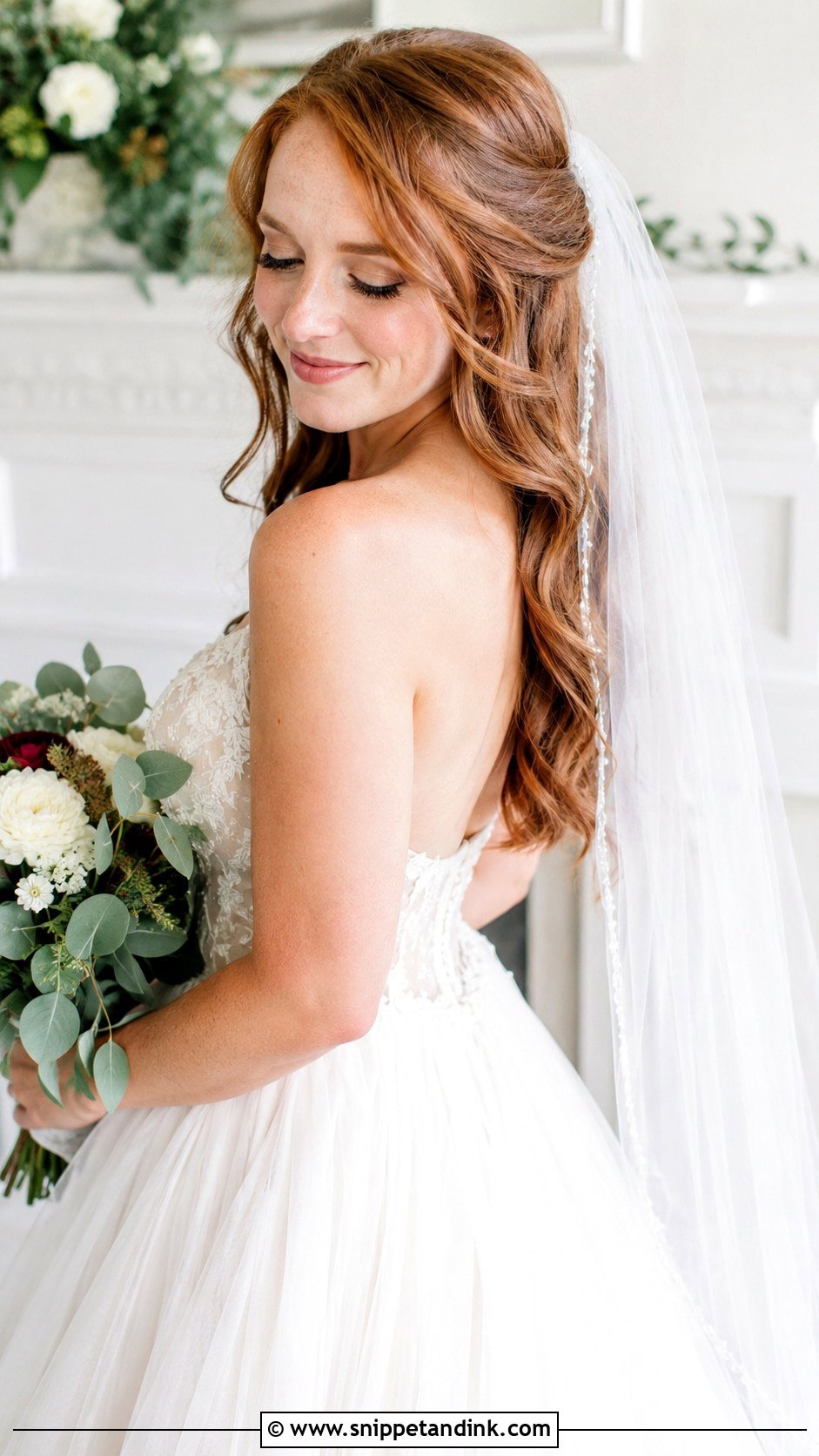 Soft Romantic Waves for Wedding Day - Snippet and Ink - 20 Medium Length Hair Styles Wedding