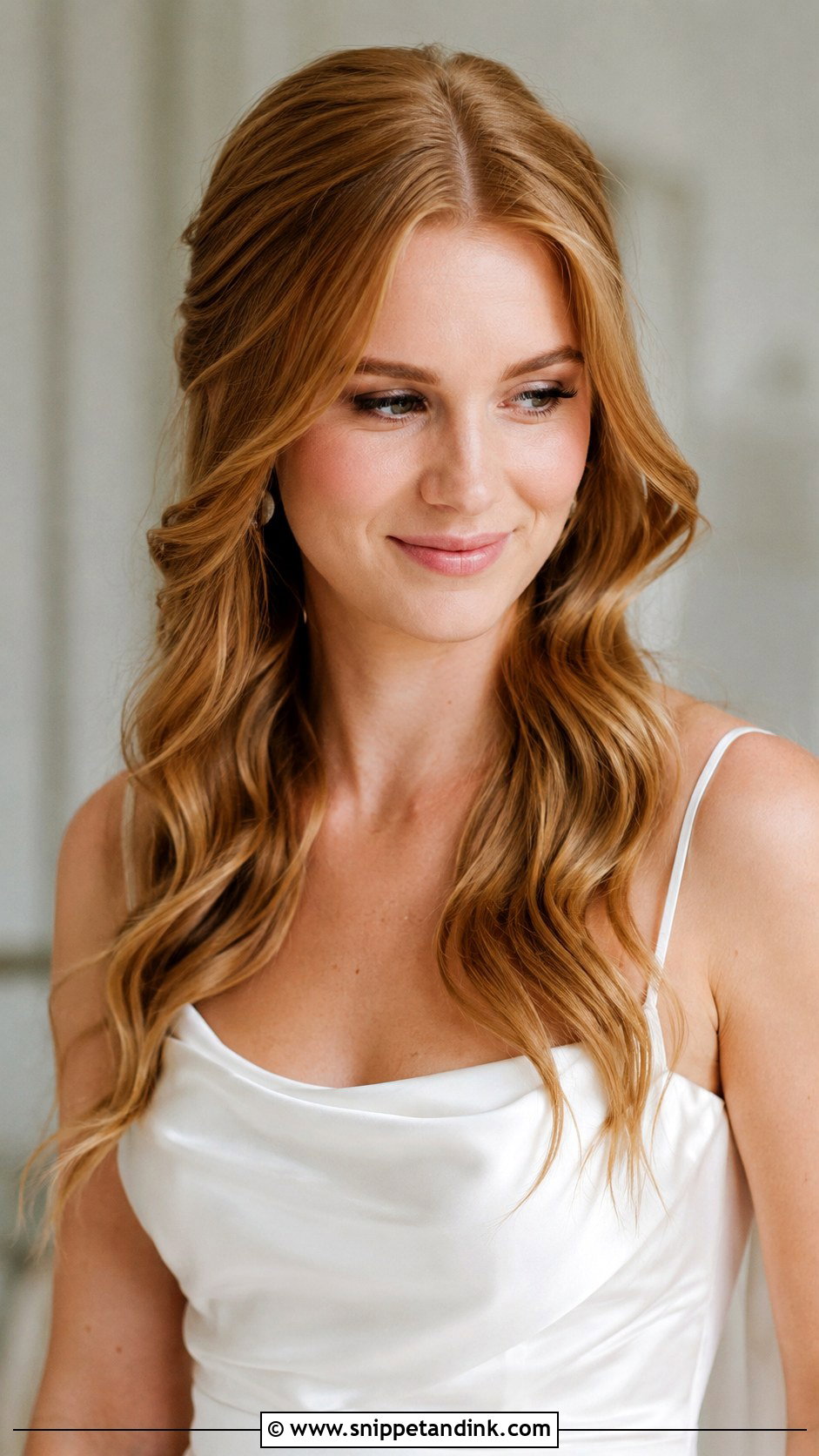 Soft Romantic Waves for Wedding - Snippet and Ink - 20 Wavy Hair Wedding Styles