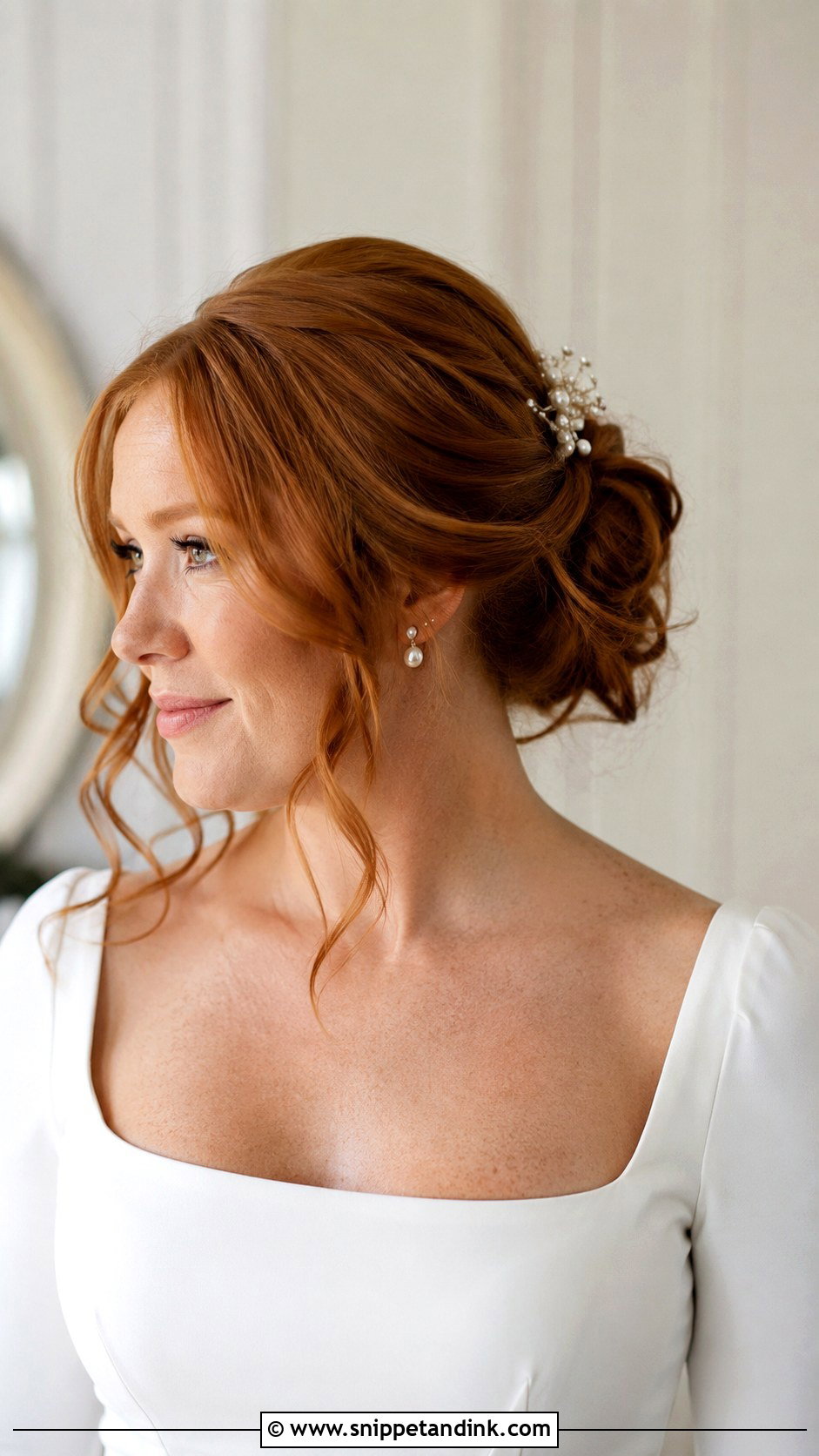 Soft Romantic Wedding Hair With Flowers - Snippet and Ink - 15 Soft Romantic Wedding Hair Ideas
