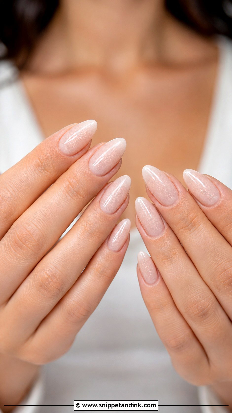 Soft Shimmer Almond Wedding Nails - Snippet and Ink - 20 Almond Nails for Wedding