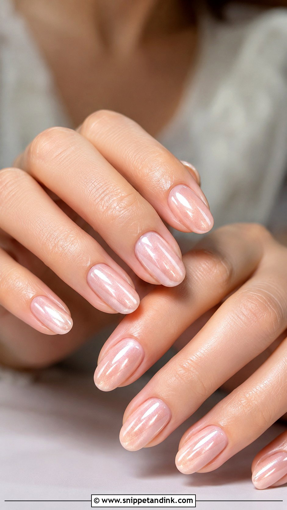 Soft Shimmer Wedding Nails - Snippet and Ink - 30 Simple Wedding Nails for Bride