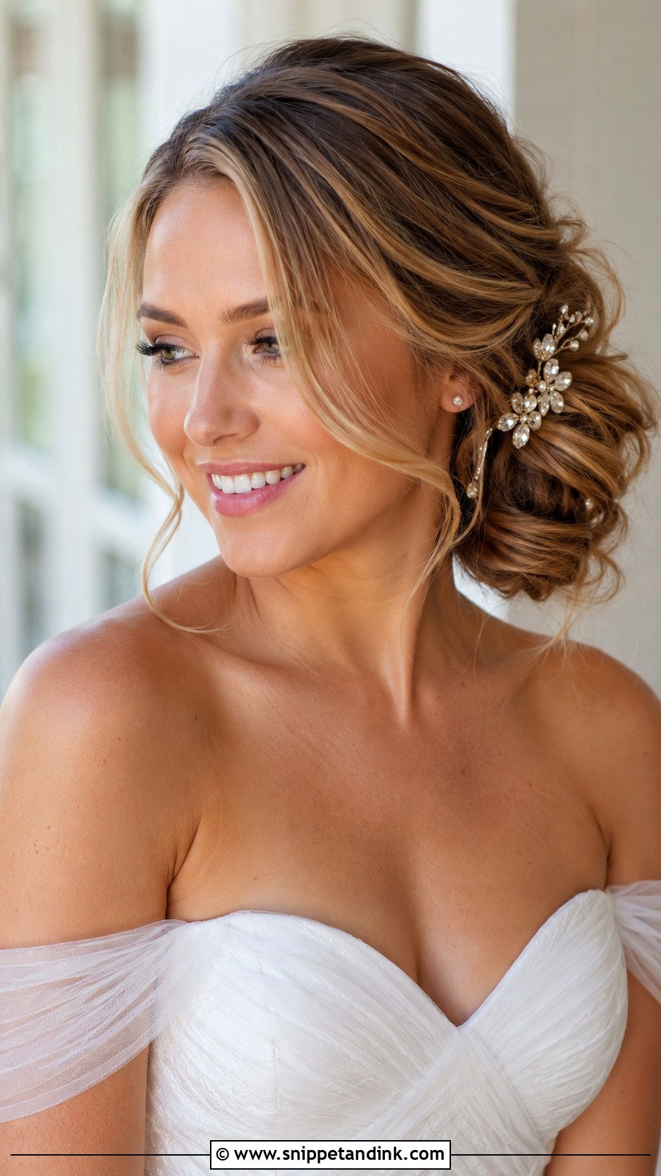 Soft Side Bun With Face Framing Pieces - Snippet and Ink - 20 Fall Wedding Hair Ideas