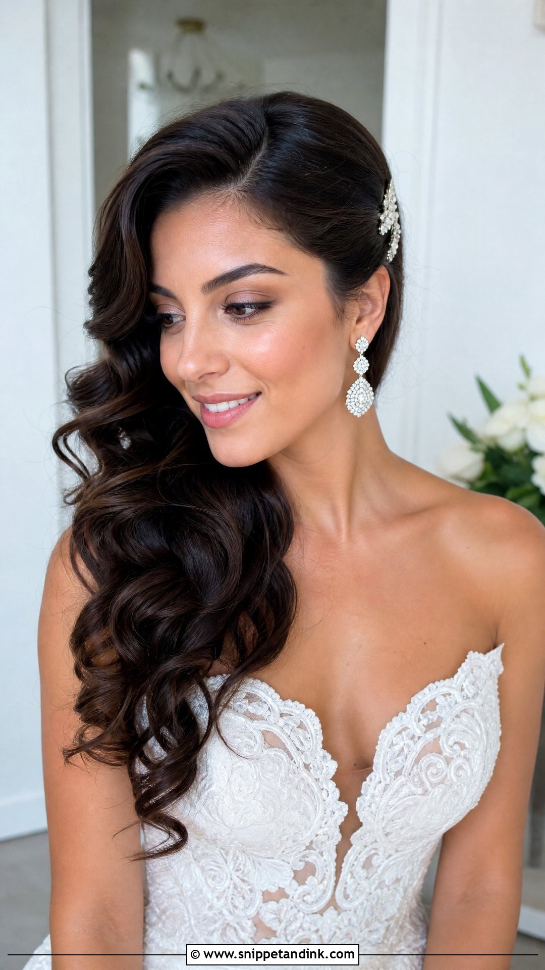 Soft Side Swept Wedding Hairstyle - Snippet and Ink - 20 Soft Hairstyles for Wedding