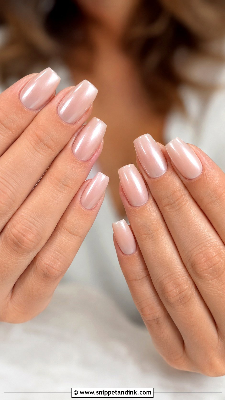 Soft Square Coffin Bridal Nails - Snippet and Ink - 20 Coffin Shape Bridal Nails