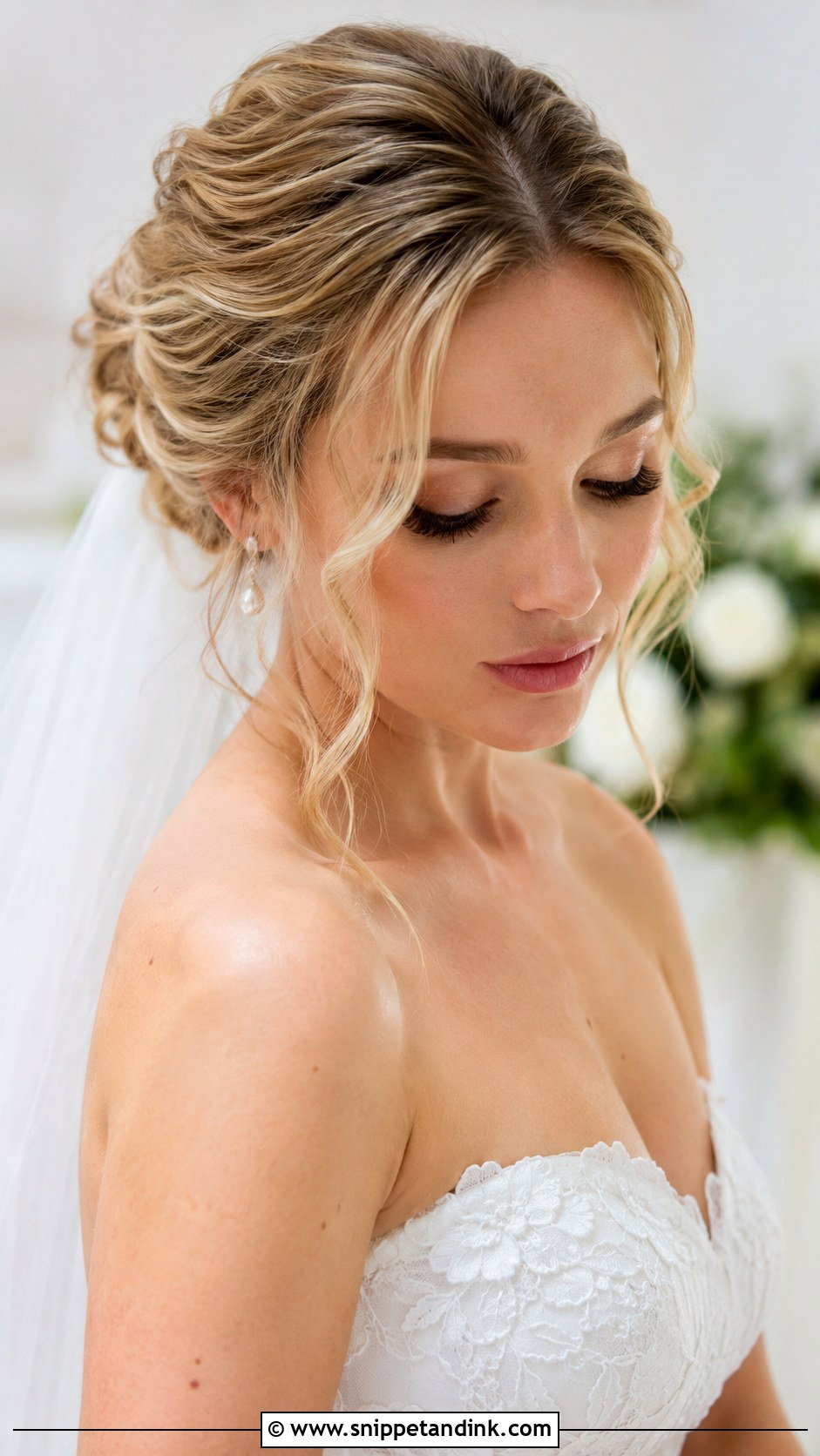 Soft Tendrils Around the Face - Snippet and Ink - 20 Bride Front Hairstyles
