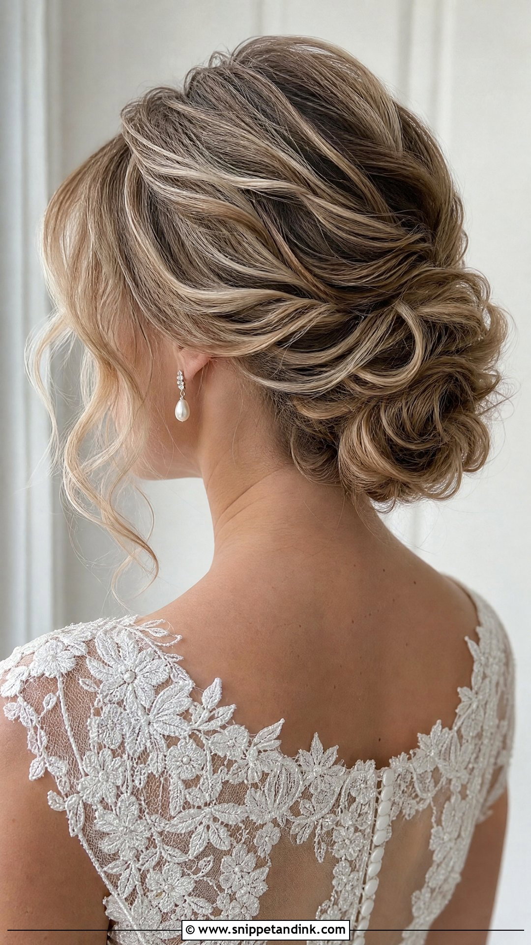 Soft Textured Low Bun Wedding Hair - Snippet and Ink - 20 Soft Low Bun Wedding Hair Ideas