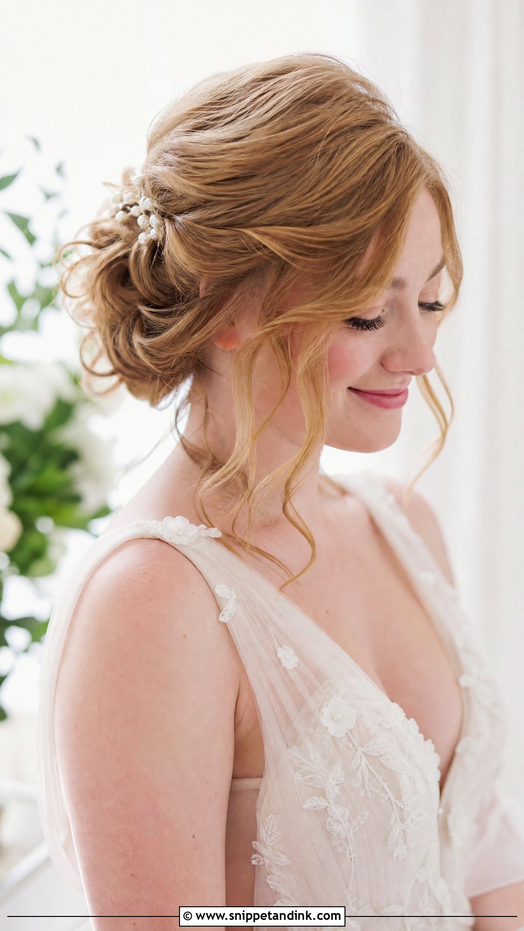 Soft Updo Bridal Hair For Shoulder Length Hair - Snippet and Ink - 15 Bridal Hair for Shoulder Length Hair Ideas