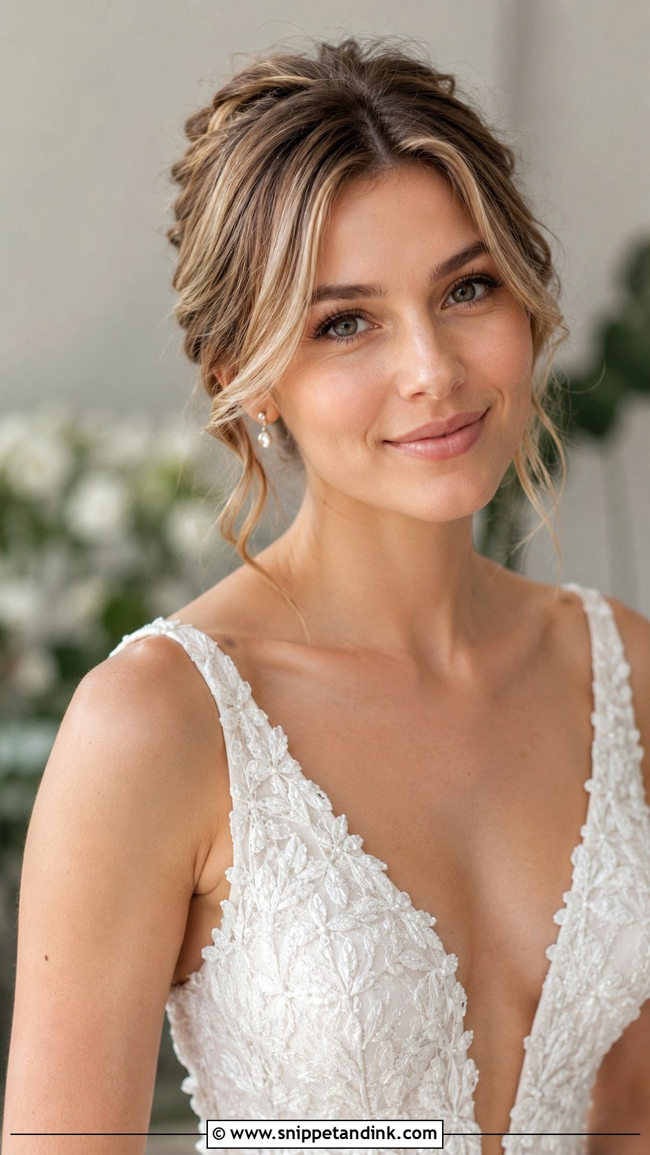 Soft Updo With Curtain Bangs - Snippet and Ink - 35 Bride Hair Ideas