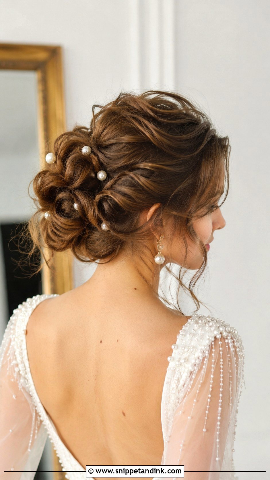 Soft Updo With Curtain Bangs - Snippet and Ink - 25 Bridal Updo Hairstyles
