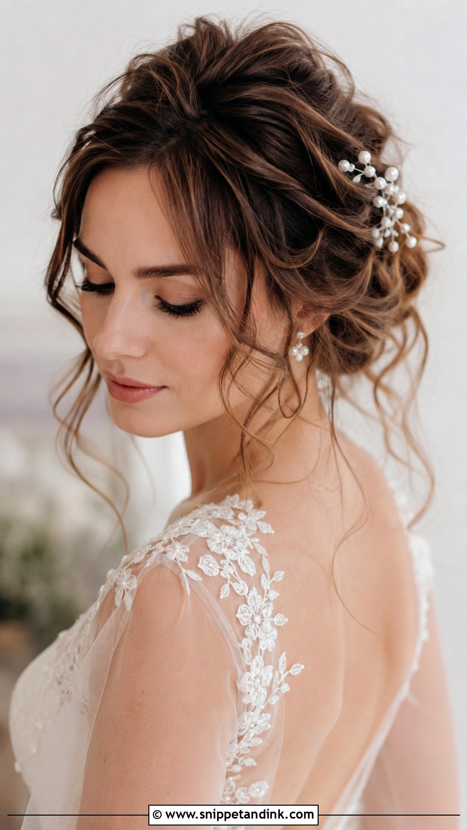 Soft Updo With Face Framing Pieces - Snippet and Ink - 30 Long Hair Wedding Styles