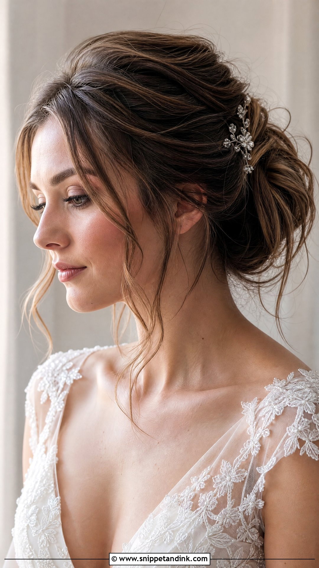 Soft Updo With Face Framing Tendrils - Snippet and Ink - 20 Soft Wedding Hair Ideas