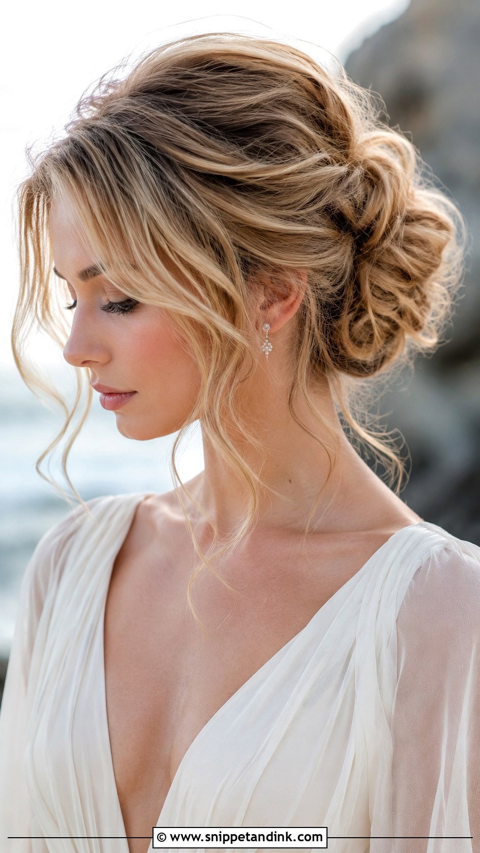 Soft Updo With Face Framing Tendrils - Snippet and Ink - 25 Mom Hairstyles for Wedding