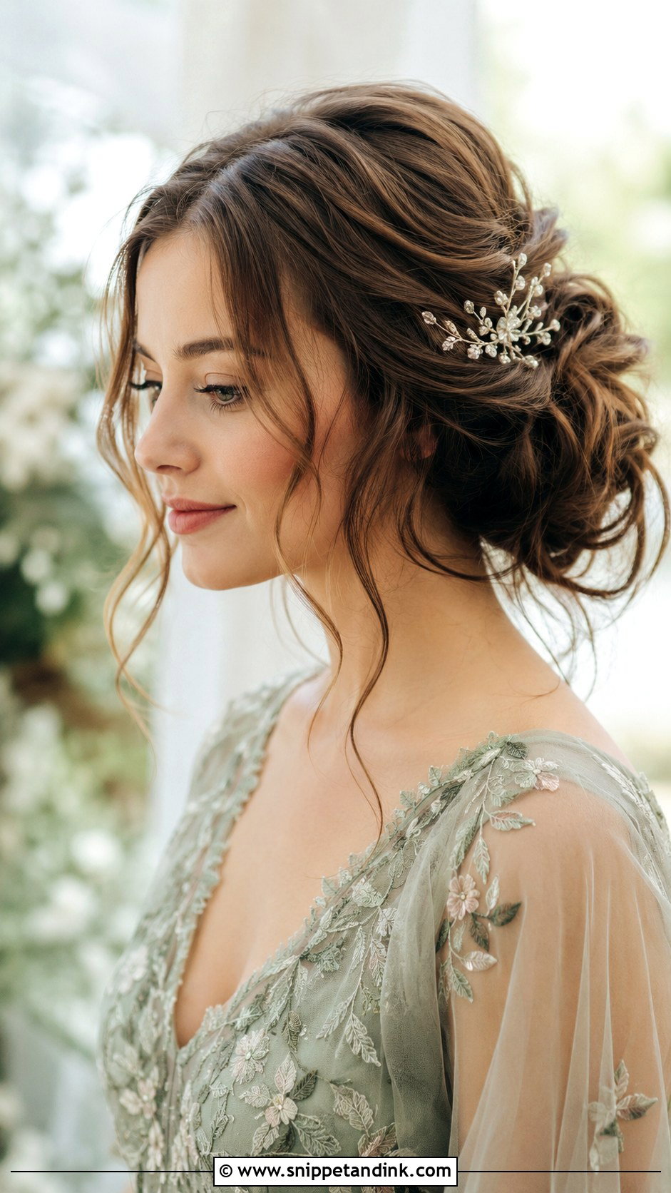 Soft Updo With Natural Part - Snippet and Ink - 25 Mother of the Bride Hair Updo Ideas
