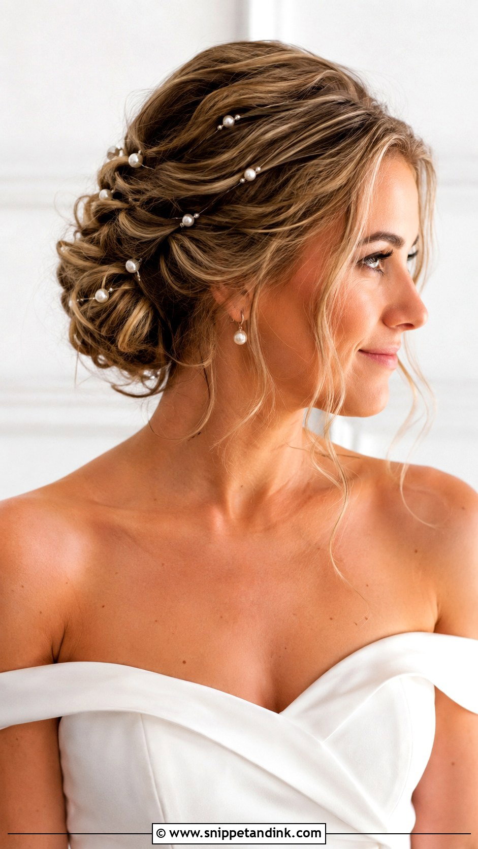 Soft Updo With Pearl Pins - Snippet and Ink - 35 Bridal Hairstyles
