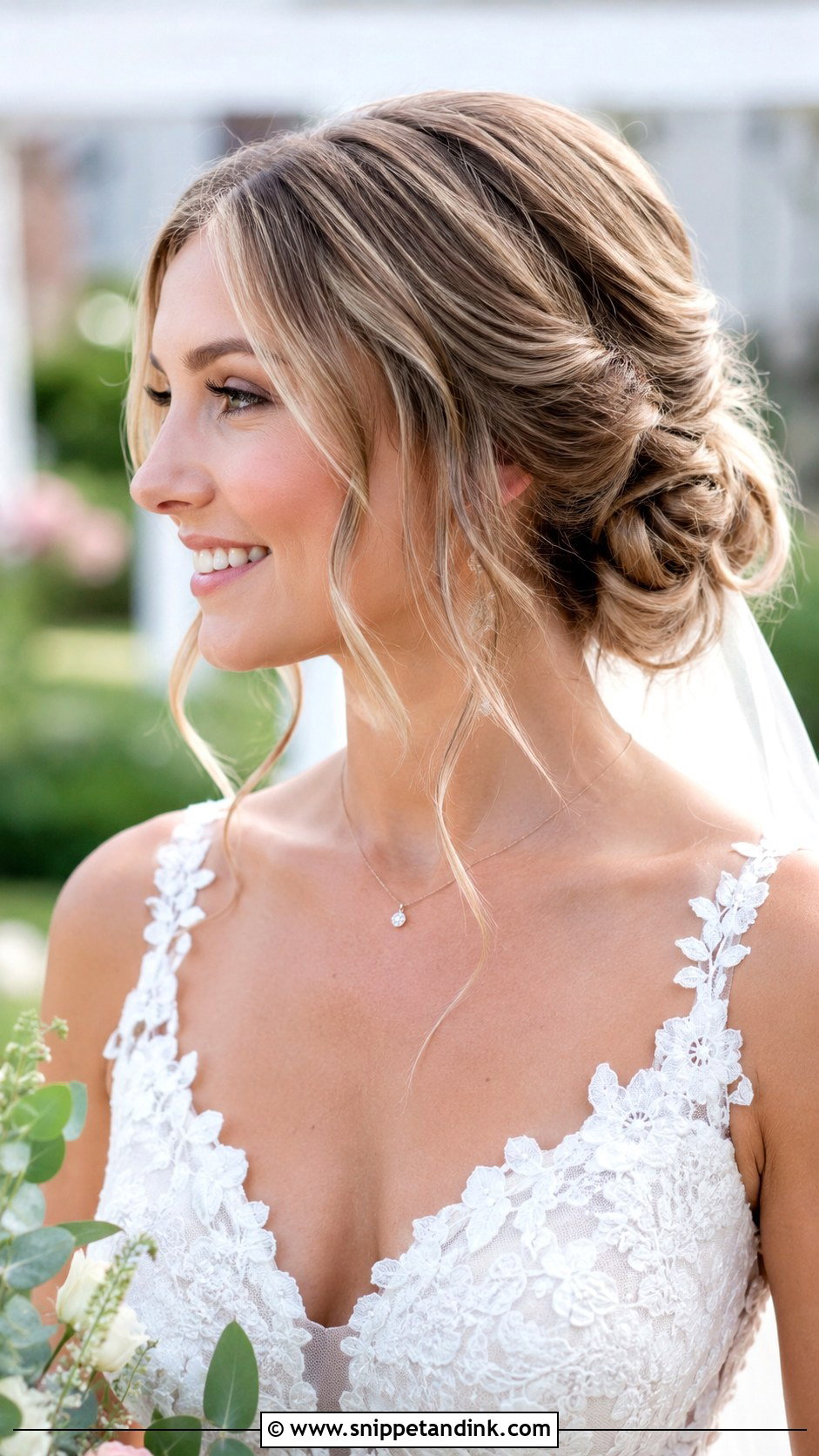 Soft Updo With Tendrils Wedding Hairstyle - Snippet and Ink - 25 Simple Hairstyle for Wedding Ideas
