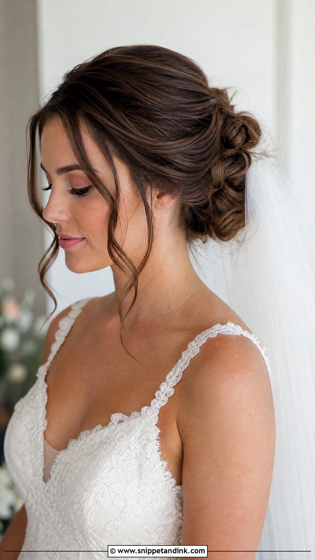Soft Updo With Veil - Snippet and Ink - 20 Soft Bridal Hair Ideas