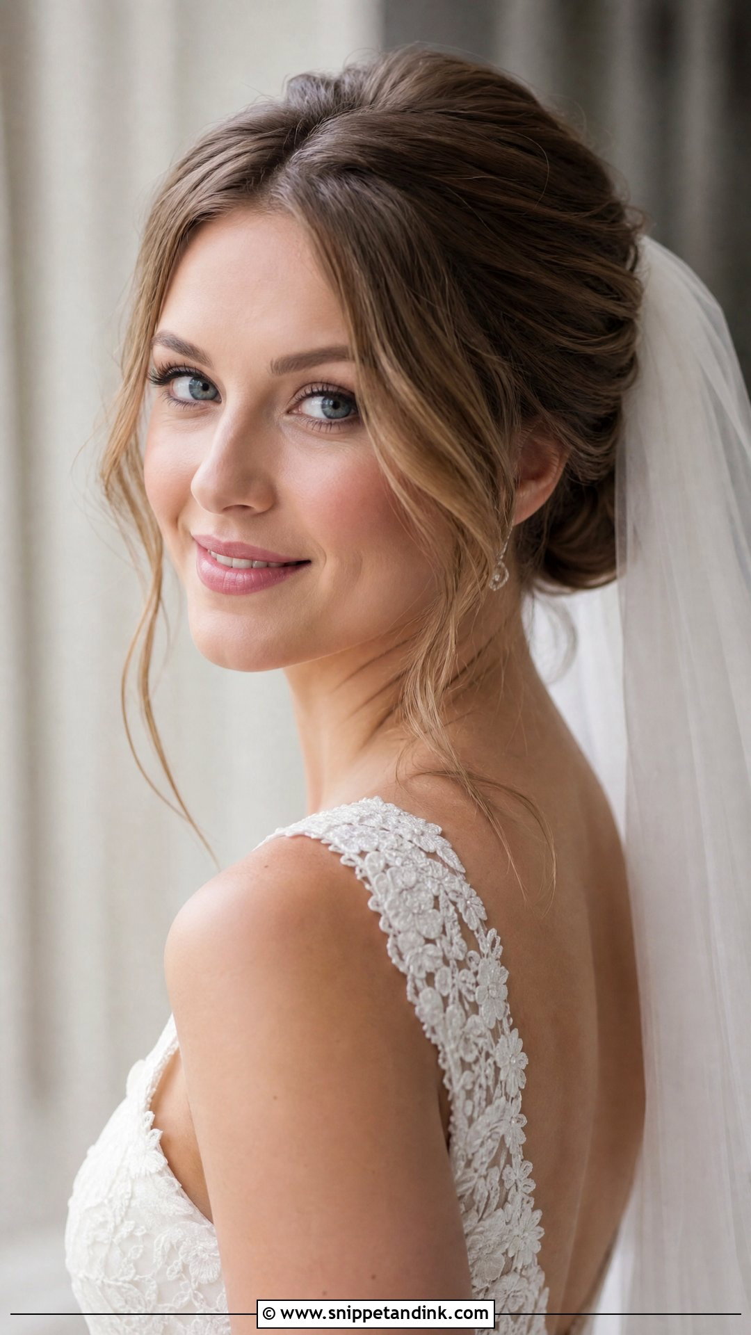 Soft Updo With Veil - Snippet and Ink - 20 Soft Wedding Hair Ideas