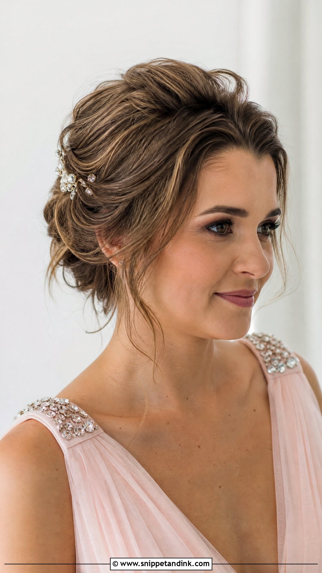 Soft Updo for Short Hair - Snippet and Ink - 20 Mother of the Bride Updo Hairstyles