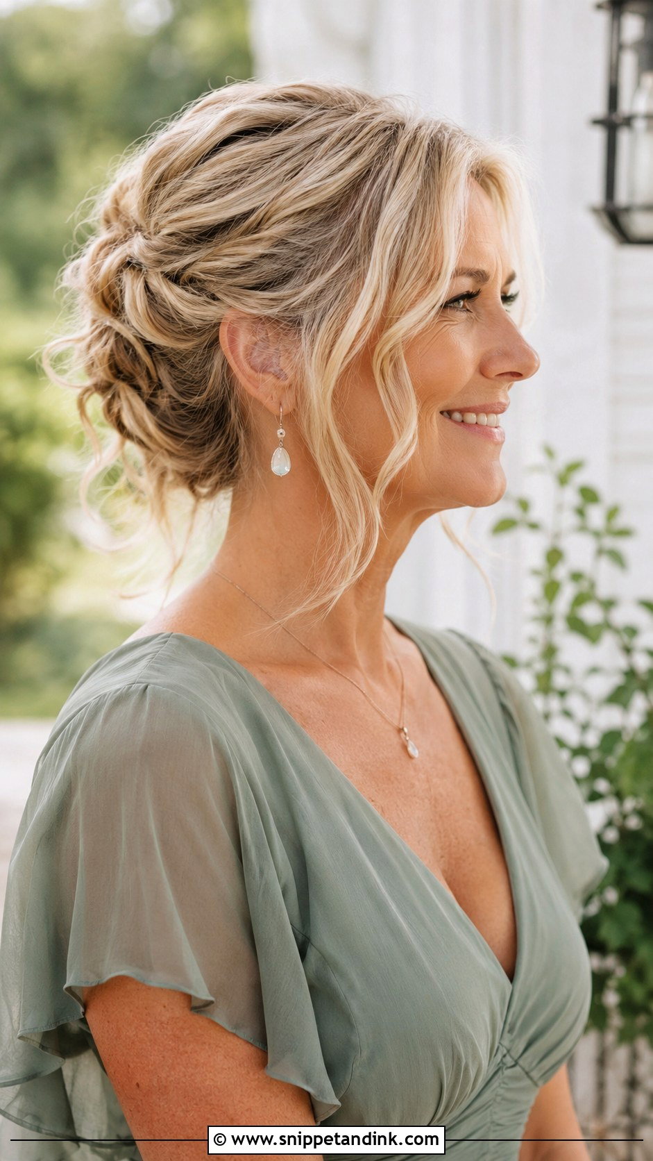 Soft Updo with Face Framing Pieces - Snippet and Ink - 20 Medium Length Mother of the Bride Hair Ideas