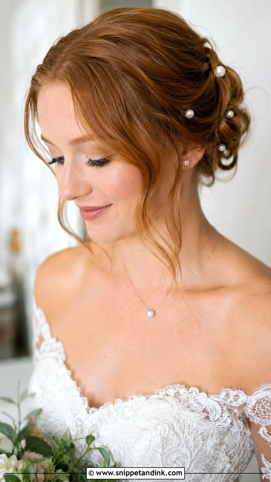 Soft Updo with Face Framing Pieces - Snippet and Ink - 25 Wedding Hair for Short Hair Ideas